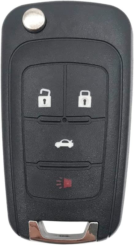 Photo 1 of 4 Buttons Folding Flip Key Fob Cover Case fits for Chevy Malibu Cruze Camaro Equinox Verano Sonic Keyless Entry Remote Control Key Fob Shell