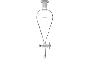 QWORK 500ml Separating Funnel with 24/29 Joints and PTFE Plug