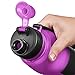 Nomader BPA Free Collapsible Sports Water Bottle - Foldable with Reusable Leak Proof Twist Cap for Gym Travel Hiking Camping and Outdoors - 22 oz (Purple)