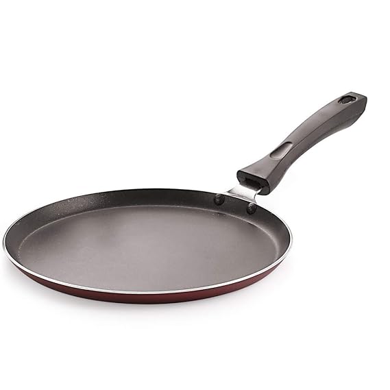 ivbox Non Induction Base Non Stick Aluminium Tawa, Maroon