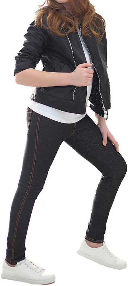 Girls Childrens Leggings Treggings Jeans-Look 6-13 Years
