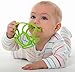 OgoBolli Teething Ring Tactile Sensory Ball Toy for Babies & Kids - Stretchy, Soft Non-Toxic Silicone - Ages 3 Months and up - Green