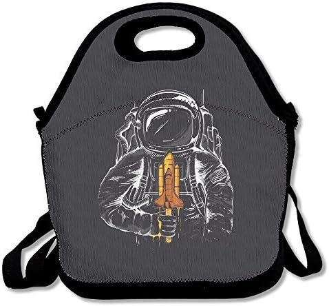 ZDTSQWY Lunch Boxes Astronauts With Dark Space Lunchbox Food Container Lunch Tote Handbag Cool Fashion Designer Lunch Box For Work, Office, School