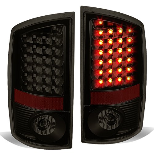 Dodge Ram 3rd Gen Pair of Black Housing Smoked Lens LED Brake Tail Lights