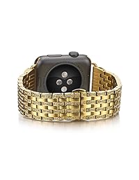 Apple Watch correa, shangpule estilo único de joyería pulsera de acero inoxidable correa para Apple Watch de Series 1 Series 2 versión de deporte y Edition 38 mm 42 mm, 38MM Dorado