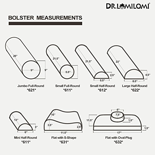 Dr.lomilomi Mini Halfround Massage Bolster (Mini Halfround 611, Teal