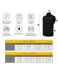 Chaleco térmico para hombres   Te mantiene caliente por más tiempo   Temperatura ajustable   Material cómodo y ligero   Portátil y lavable   para uso interior y exterior