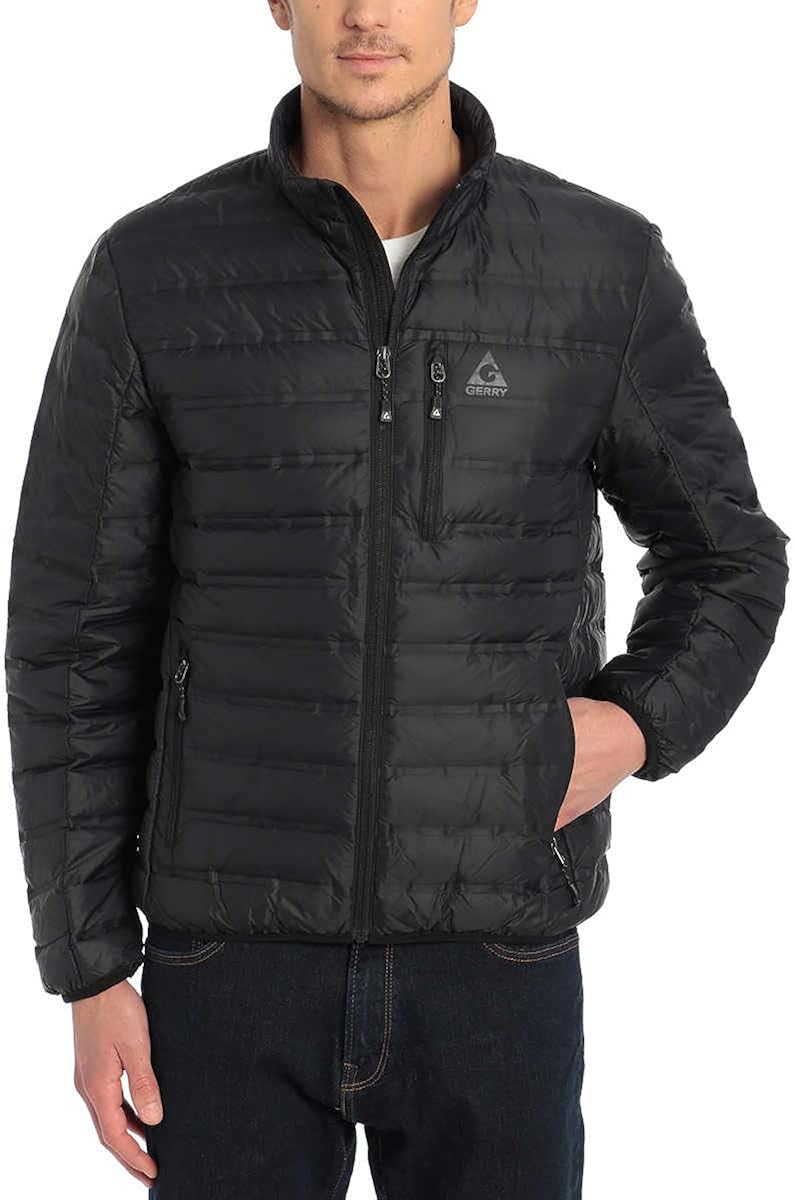 Gerry Men’s Sweater Down Jacket (Black, Large) at Amazon Men’s Clothing