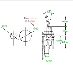 VONVOFF Toggle Switch,ON/Off SPST with Pre-soldered