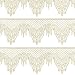 FUNSHOWCASE Large Pre-Made Ready to Use Edible Cake Lace Lattice Diamond Scallop 12-inch 10-Piece Set Ivory White