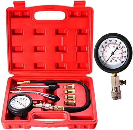Car Compression Tester,Petrol Gas Engine Cylinder Compressor Gauge Meter Test Pressure Compression Tester,Leak Diagnostic Tool