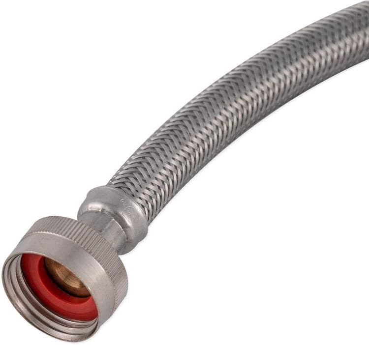 Eastman 41065 Washing Machine Hoses, 5 Ft Pair, Silver - Clothes Washing Machine Replacement Parts - 
