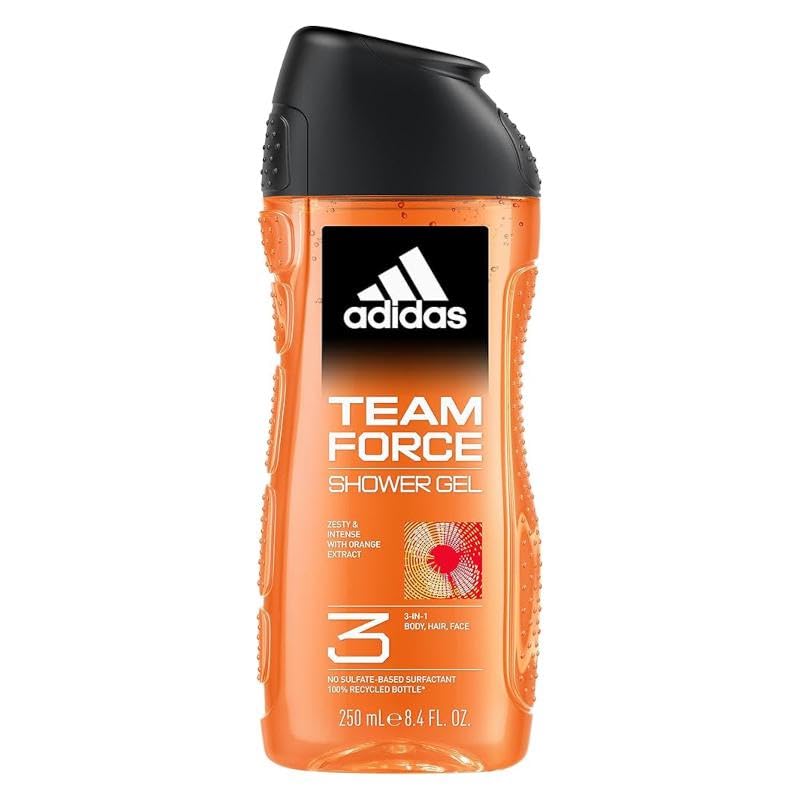 Adidas Team Force Men Shower Gel 3-in-1 Pack of 6 x 250 ml