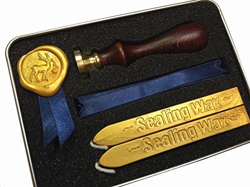 Moose Deer Merry Christmas Wax Sealing Stamp Kit, Gift Idea