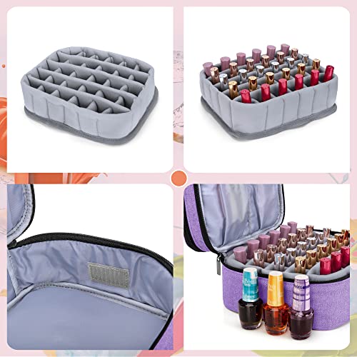 Luxja Nail Polish Carrying Case Holds 30 Bottles (15ml 0.5 fl.oz