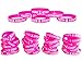 AISENO 36 Pcs Breast Cancer Awareness Pink Ribbon Bracelets Rubber Wristbands Strength Hope Faith Courage Party Wristband Supplies Unisex