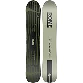 Rome Warden Men's Directional Twin All-Mountain Snowboard | Freeride, Flex 5/10, Rocker/Camber/Rocker, Flax Impact Plates, Extruded Base, Intermediate