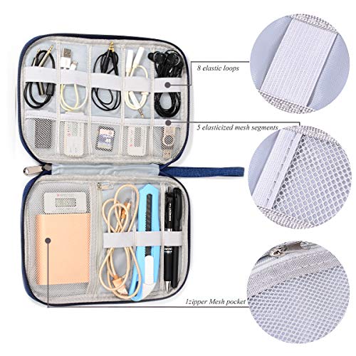image for YLQP Electronics Organizer Bag Waterproof Carrying Pouch Travel Univer