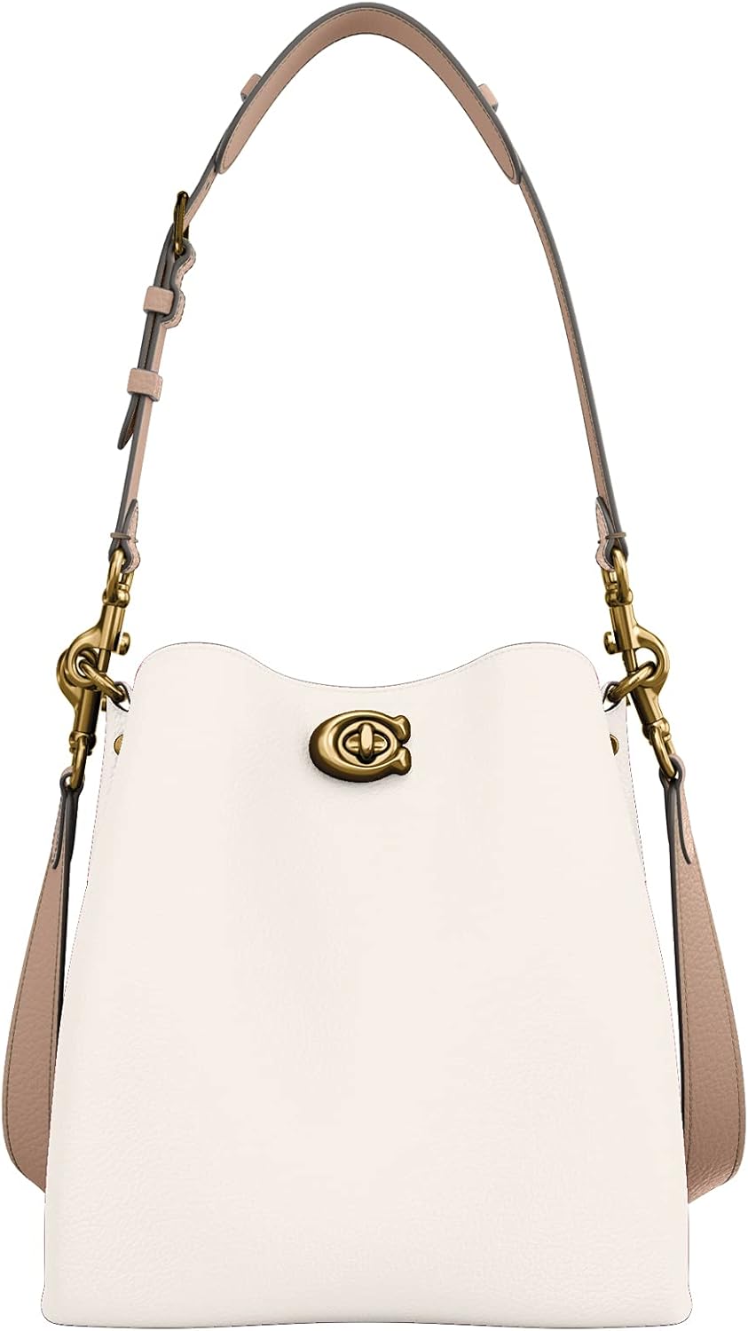 COACH Color-Block Leather Willow Bucket 24 B4/Chalk Multi One Size: Buy Online at Best Price in 