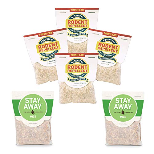 Fresh Cab Botanical Rodent Repellent (4 Pack) and Stay Away Mice Repellent (2 Pack) Environmentally Friendly Pest Repellent Combo Pack (Not for Sale in DC, NM, MS, CT, ME, SD, in, or Puerto Rico)