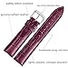 AUTULET 12mm Women's Purple Leather Watch Band Straps Replacement Genuine Calfskin Crocodile Embossed