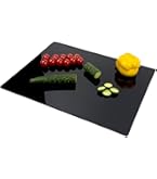 4 Pack Tempered Glass Cutting Board With Rubber Feet, Rectangle Non-Slip Choppin
