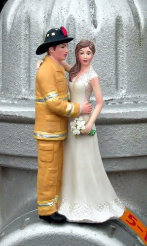 Firefighter Cake Topper by Magical Day, Tan/Yellow