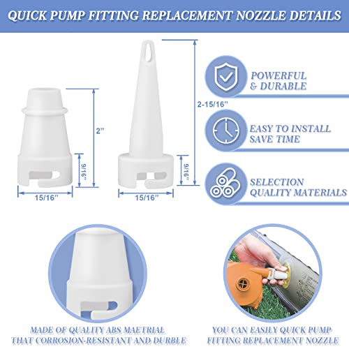 Quick Pump Fitting Replacement Nozzle, Valve Adaptors, Air Pump Nozzles