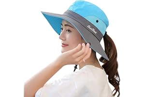 DUKARS UPF 50+ Wide Brim Sun Hat Waterproof UV Protection Bucket Boonie Hat for Women
