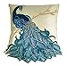 Great Deal Happy Fancy Vivid Peacock Decorative Throw Pillow Case Cushion Cover Sham
