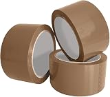 ARVO Brown Packing Tape 3 Rolls 48mm x 60m Low Noise 50µm view 1