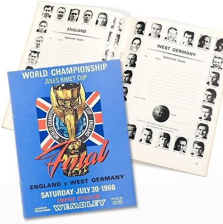 England vs West Germany World Cup Finals at Wembley Program - July 30, 1966 - One Size