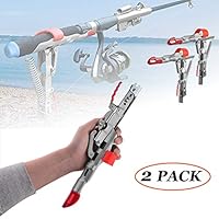 LULUME Stainless Steel Rod Stand - Automatic Spring Fishing Rod Holder - High Sensitivity - 2 Pack