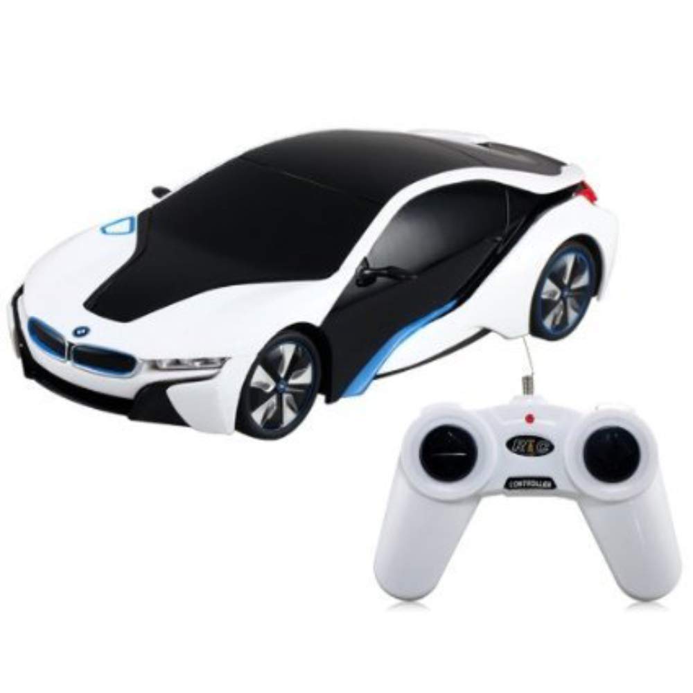 Rastar 48400 BMW I8 Remote Control Car, Black & White, Remote color may vary