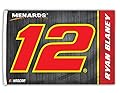 Ryan Blaney #12 2018 NUMBER 3x5 Flag w/grommets Outdoor House Banner Nascar Racing
