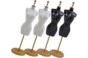 COHEALI 4pcs Model Stand Tiny Mannequin Stand Manequin Doll Clothes Form Fashion Mannequin Dress Mini Mannequin Body Doll Sewing Mannequin Black Dolls Mini Doll Abs Bride Clothing Desktop