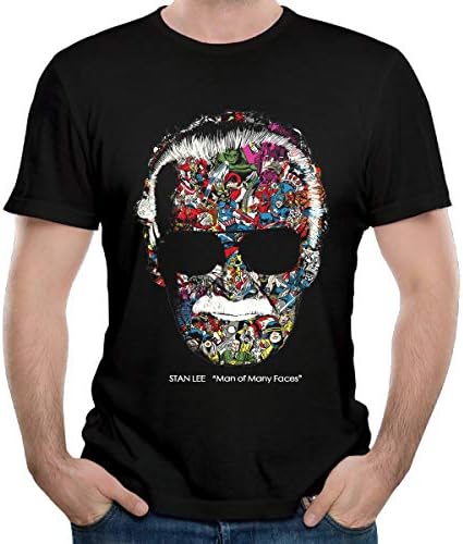 MAVLIUEDS StanlLee Man of Many Faces Fashion Mens Tshirt Contton Youth