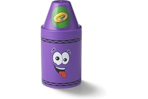 ROOM COPENHAGEN Crayola Storage Large Tip– Colorful Tip Character Storage Box, Creative Container For Kids Arts And Crafts Supplies, Stationeries, Small Toys And Keepsakes - Violet (Purple), Kids 3.5 Years And Up