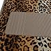 BDK Carpeted 4 Piece Mat Leopard Animal Print Auto Car Vehicle Universal Fit (Beige)
