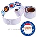 UNOMOR New Year Stickers Christmas Stickers, 500 Assorted Adhesive Roll Stickers 30 Patterns in 5 Rolls, Diameter 1 1?2
