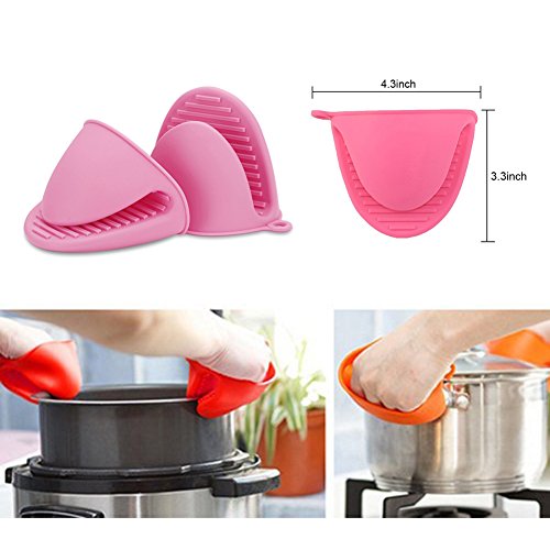 Steamer Basket Rack Set for Instant Pot Accessories - Include Steam Basket, 2-Pack Stackable Egg Steam Stand, Plate Gripper, Silicone Potholder Mat, Pair of Mini Mitts for Pressure Cooker Accessories - Thumbnail 6