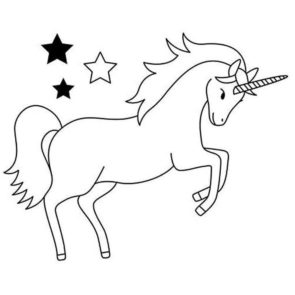 Artemio Wooden Stamp - Unicorn