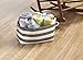 mDesign Soft Hand Knit Closet Storage Organizer Basket Bin with Built-in Handles, for Child/Baby Kids Room, Nursery, Playroom � Large Rectangular Shape - Stripe Pattern in Gray/Cream