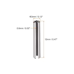 uxcell Slotted Spring Pin - M3 x 12mm 304 Stainless