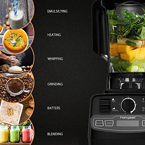Blender 1450w, Homgeek Professional Countertop Blender Smoother Maker