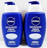 NIVEA Creme Moisture Moisturizing Body Wash - 25.4 oz Bottle - 2 Pack