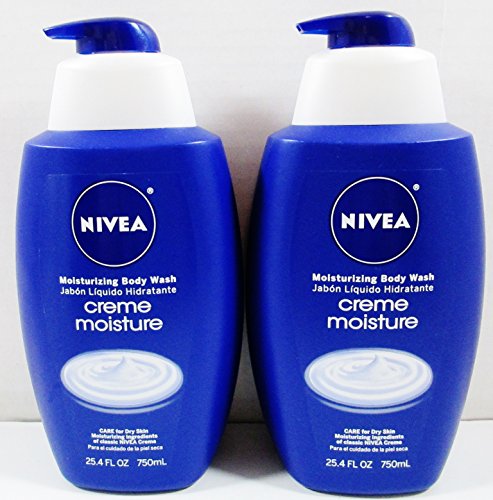 NIVEA Creme Moisture Moisturizing Body Wash - 25.4 oz Bottle - 2 Pack