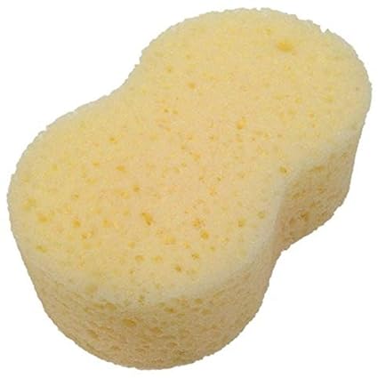 Goodplan Bequemes und weiches Bad-Körper-Faserschwamm natürlicher Körperschwamm verwendbar für Baby und Erwachsener (1Pcs, Ge