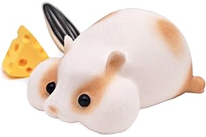 Hamster Flocking Cute Squishy Silicone Toys Handmade Tabasquishy Stress Relief Plaything Perfect for Birthday Gifts