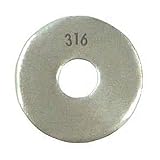 Small Parts 316 Stainless Steel Flat Washer, Plain